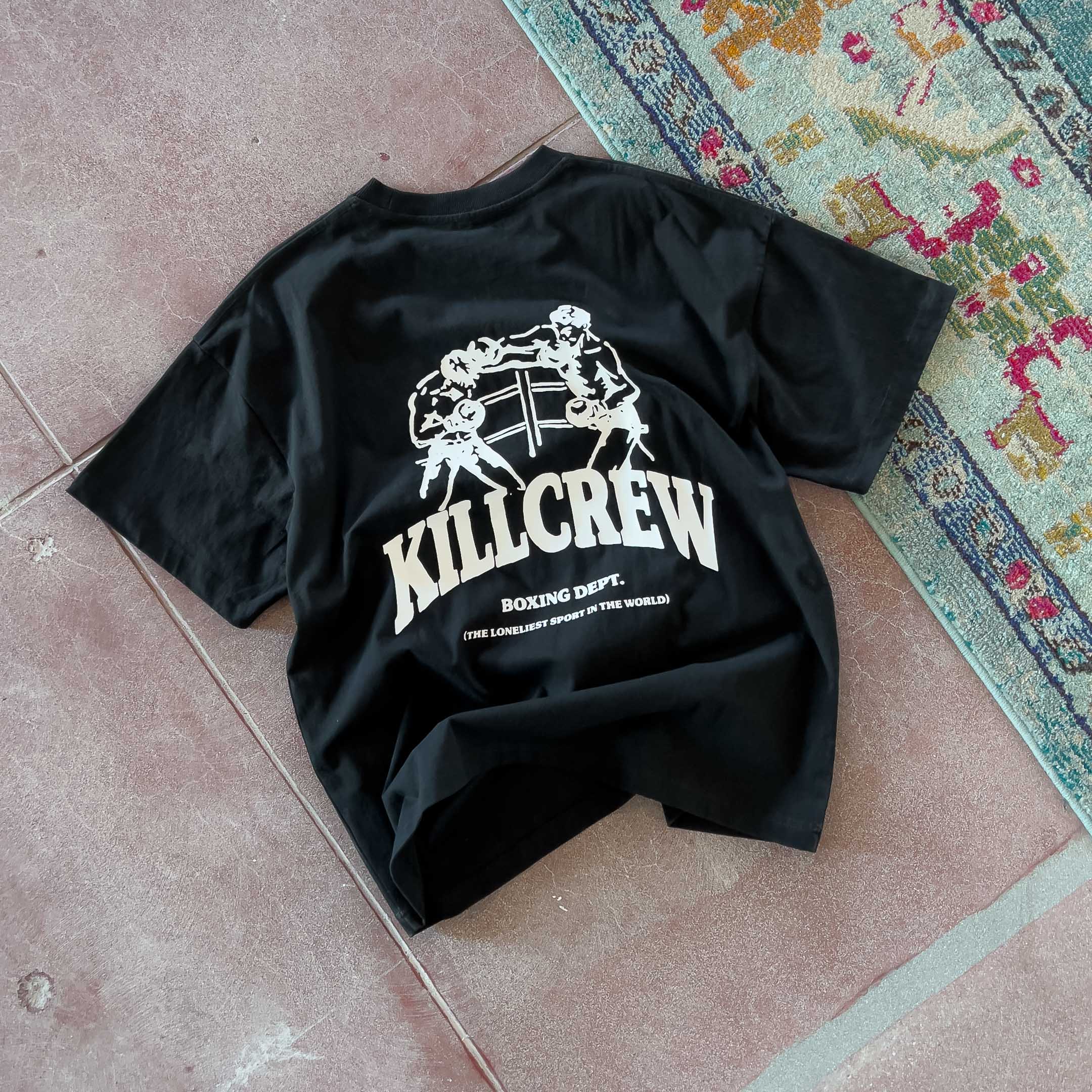 RELAXED FIT BOXING DEPARTMENT T-SHIRT - BLACK / WHITE