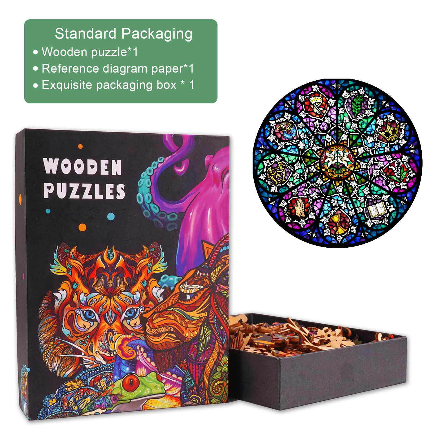 Rose Window Wooden Jigsaw Puzzle