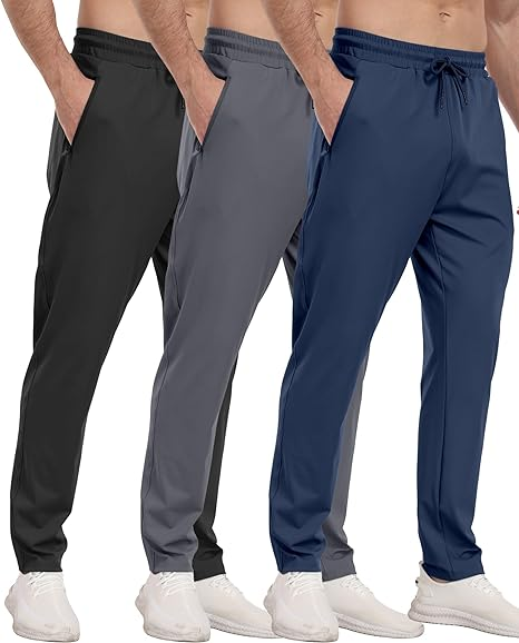 Men‘s Athletic Sweatpants with Zipper Pockets