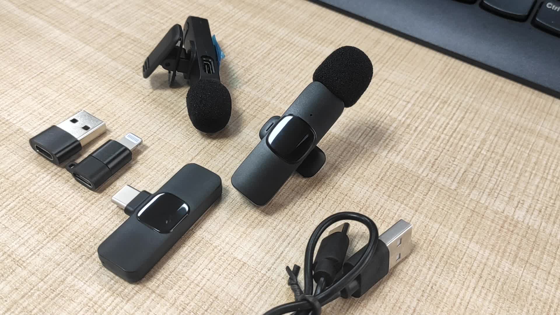 2-in-1 & 1-in-1 Professional Wireless Lavalier Microphone Plug & Play