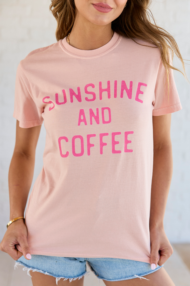 Sunshine And Coffee Orange Graphic Tee