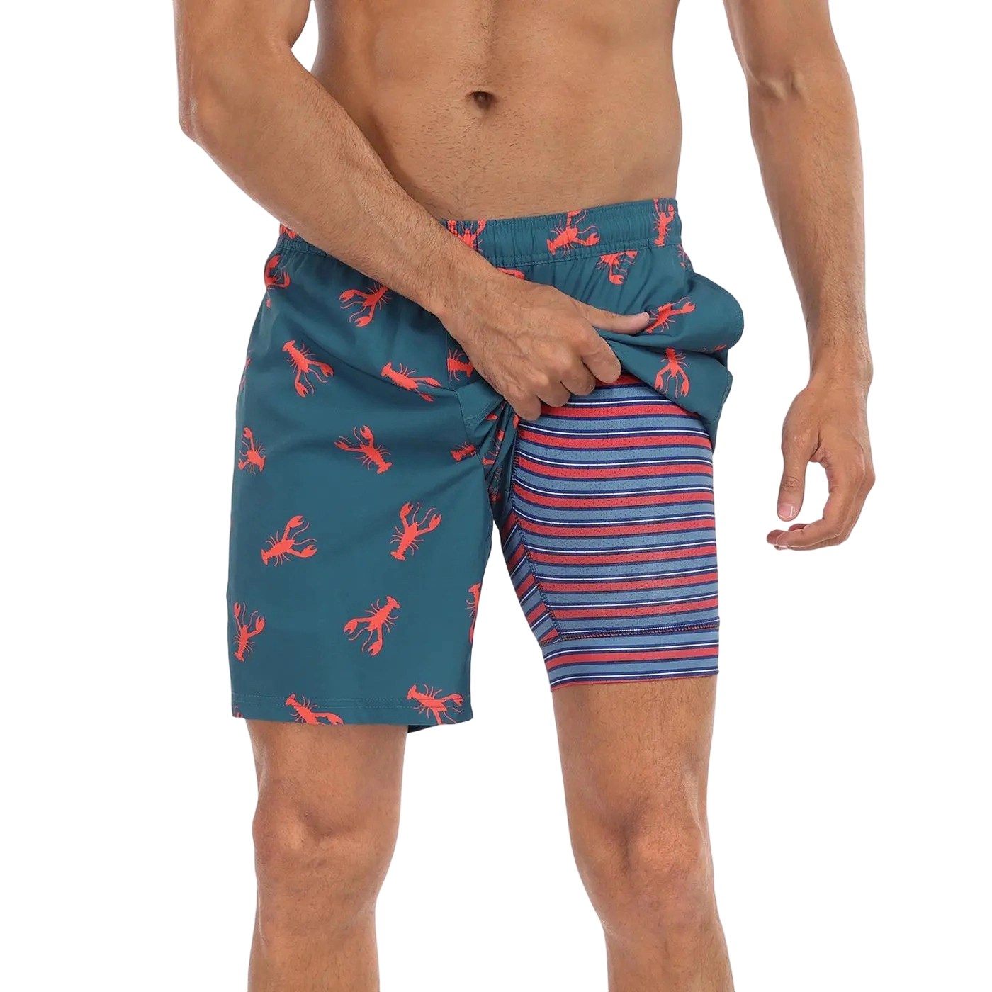 Men’s Swim Trunks with Compression Liner – Quick Dry Performance Shorts