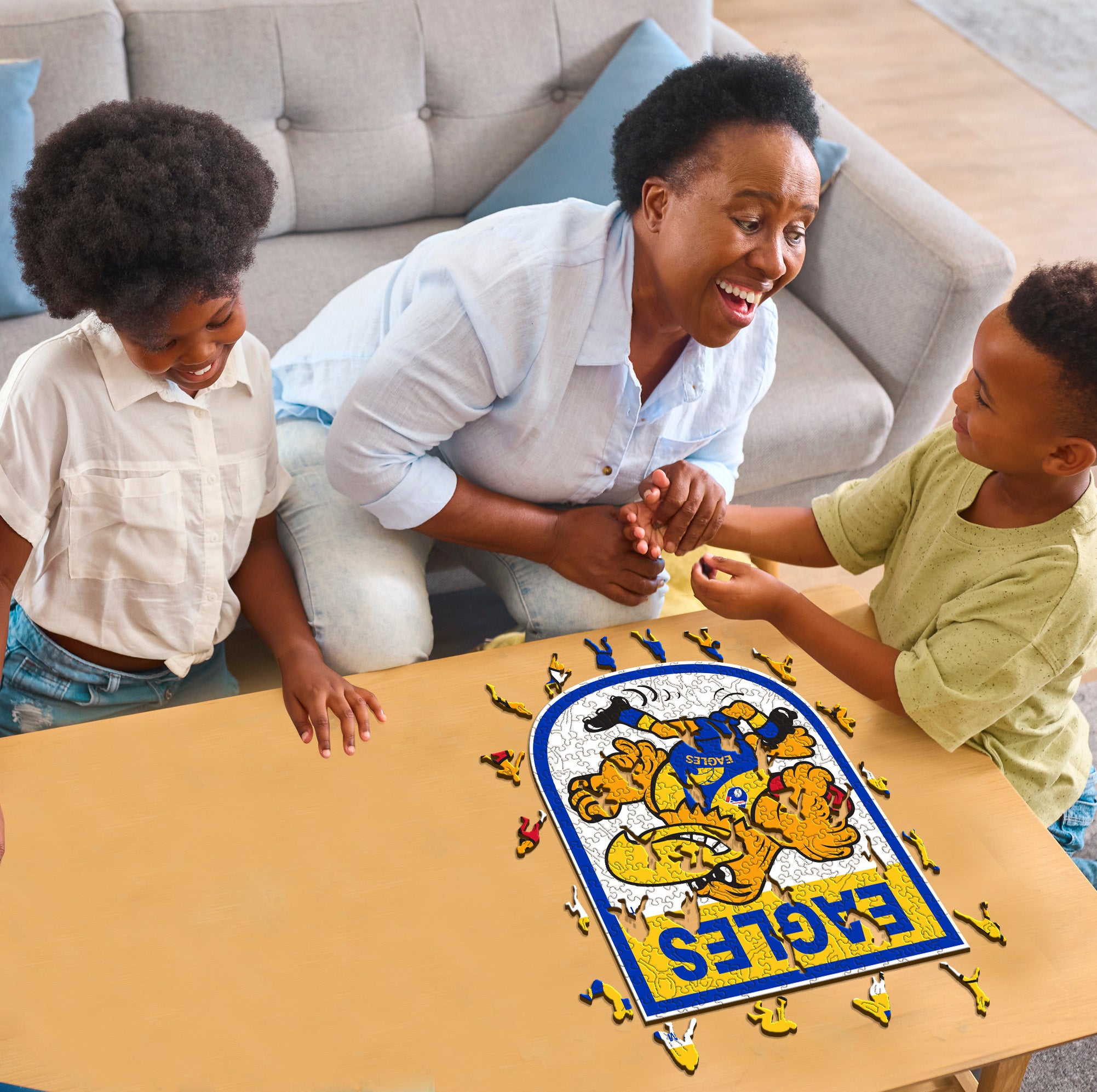 West Coast Eagles FC Retro Mascot - Wooden Puzzle