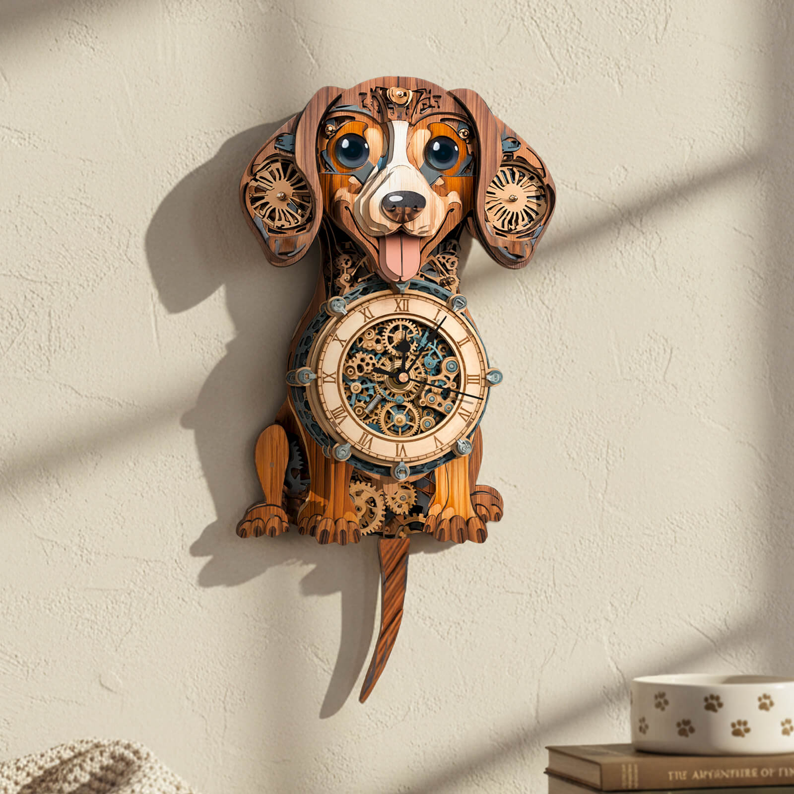 Dachshund – DIY Wooden Clock, 3D Puzzle Craft Kit