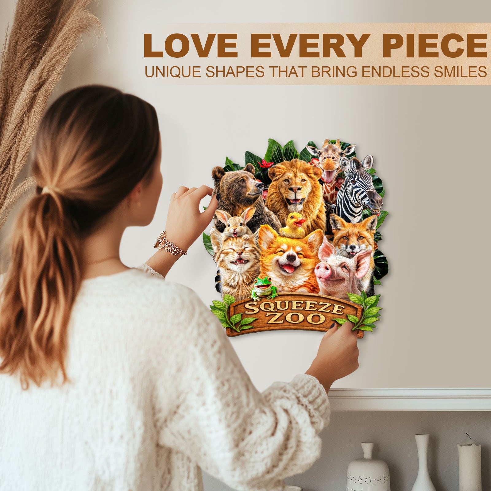 Squeeze Zoo Wooden Jigsaw Puzzle
