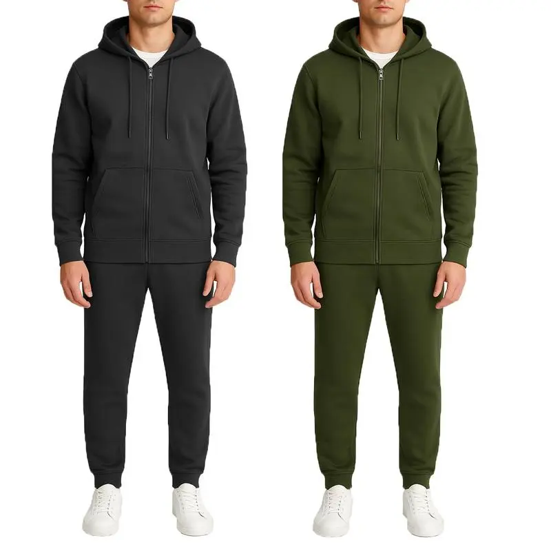 Men’s Multi Pack Fleece Zip Hoodie & Jogger Sets