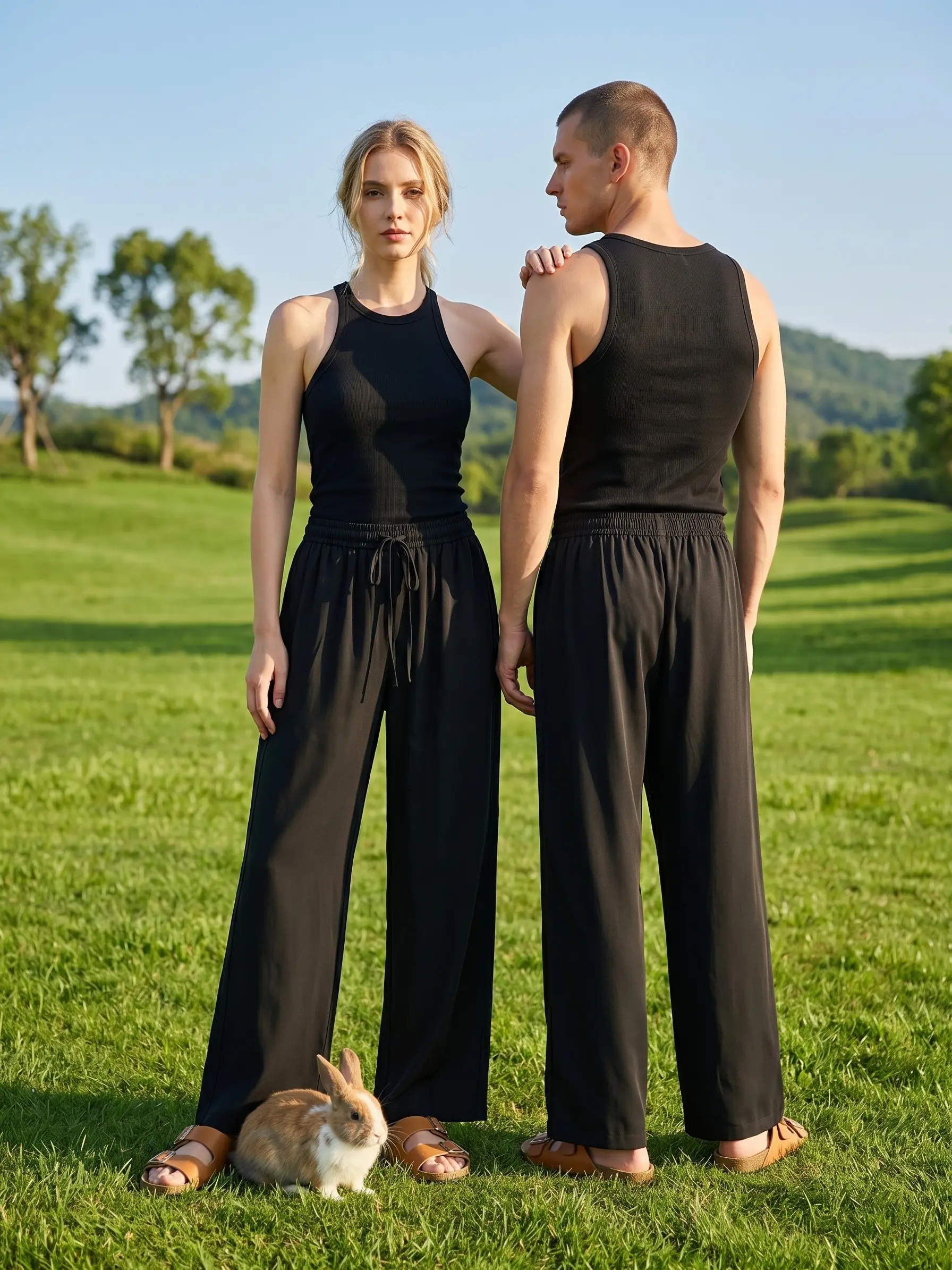 air conditioning pants, Ice Cooling Straight Pants, Unisex Lightweight Breathable Stretch Basic Plain All-Seasons Summer Casual Trousers