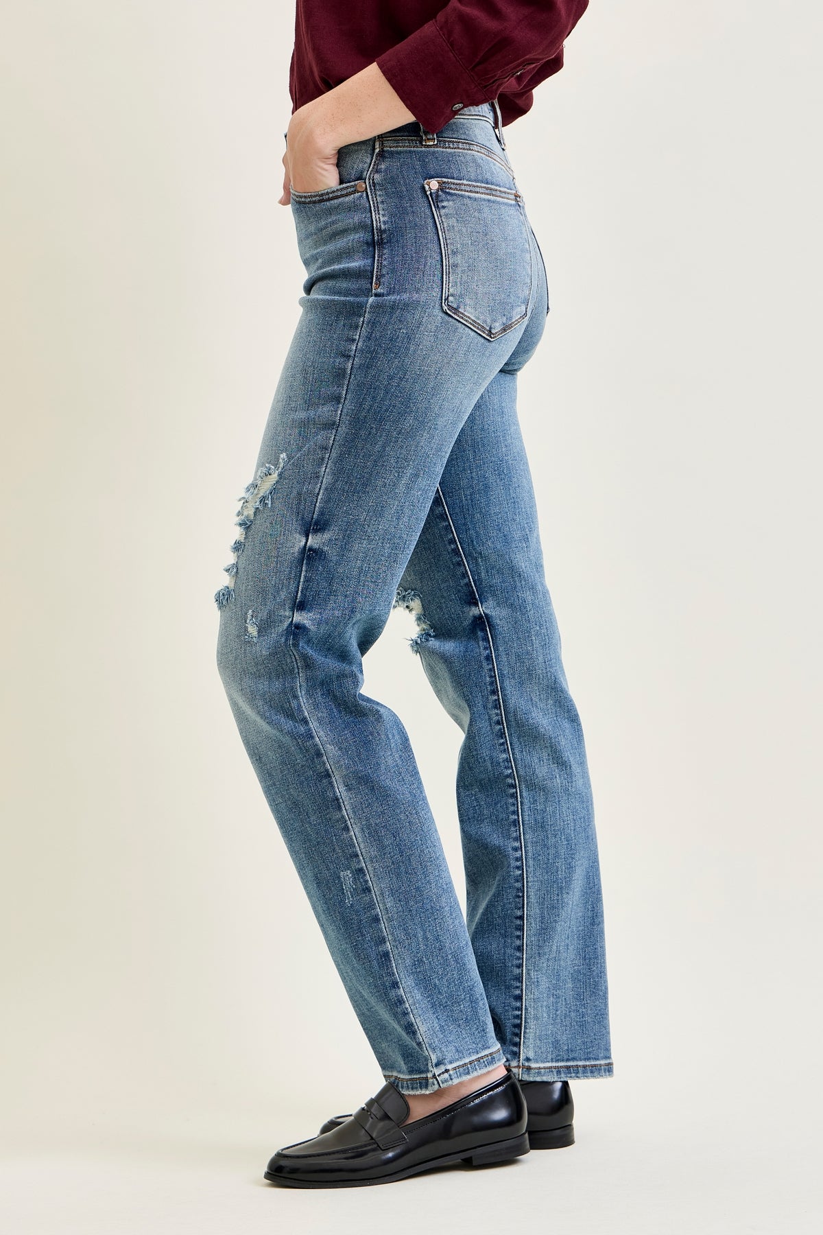 Brett Distressed Dad Jeans