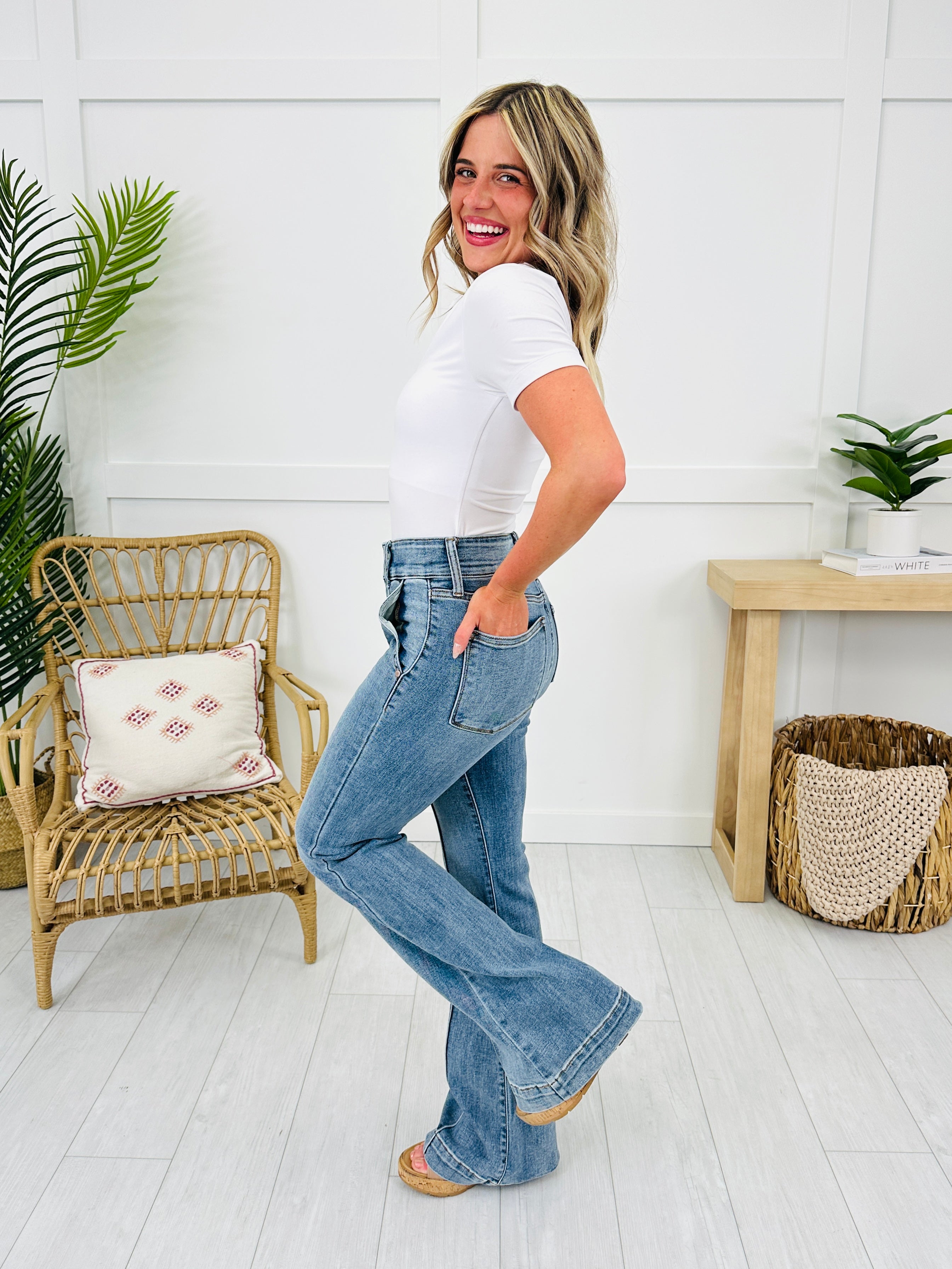 Judy Blue Stop and Stare Flare Jeans