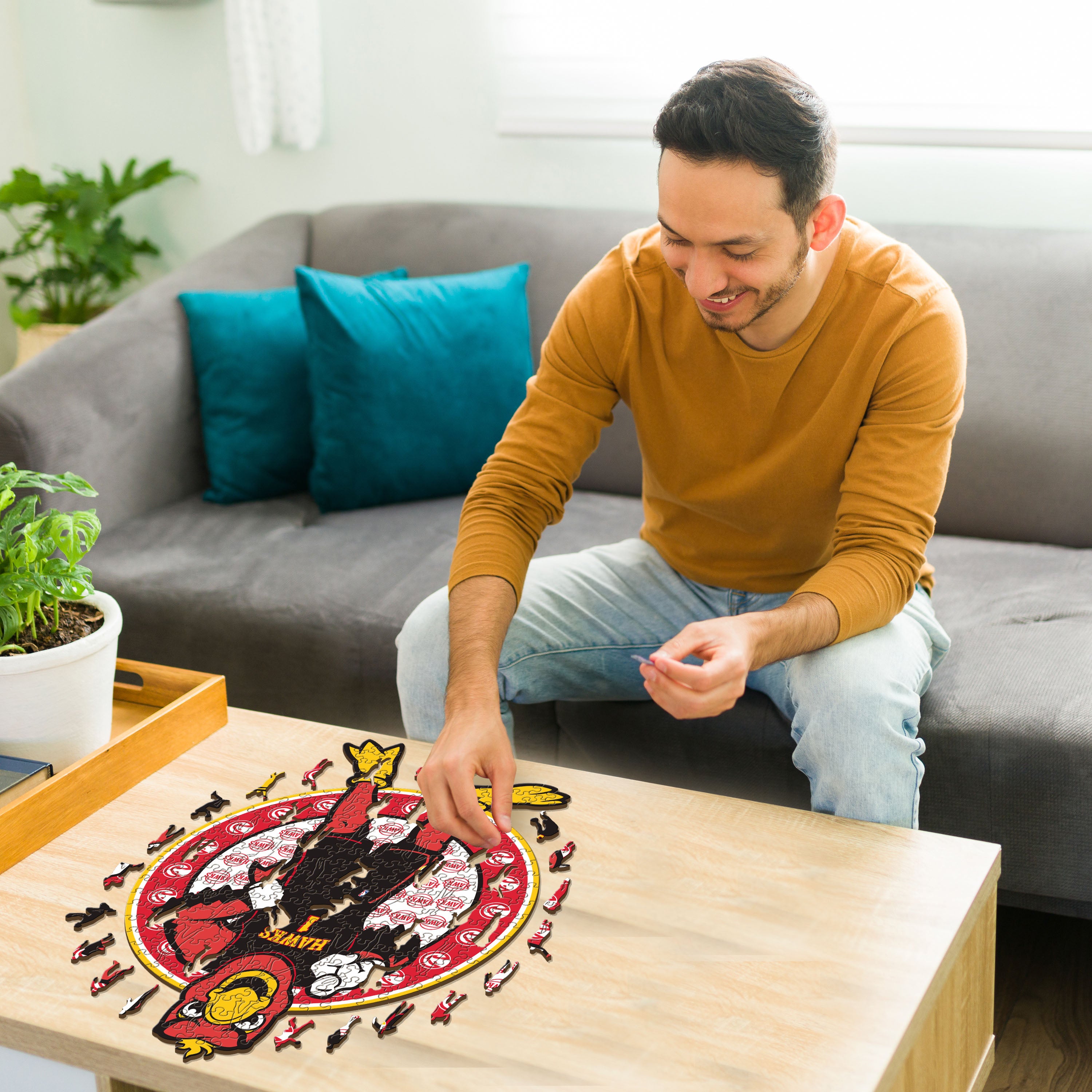 Atlanta Hawks™ Mascot - Wooden Puzzle
