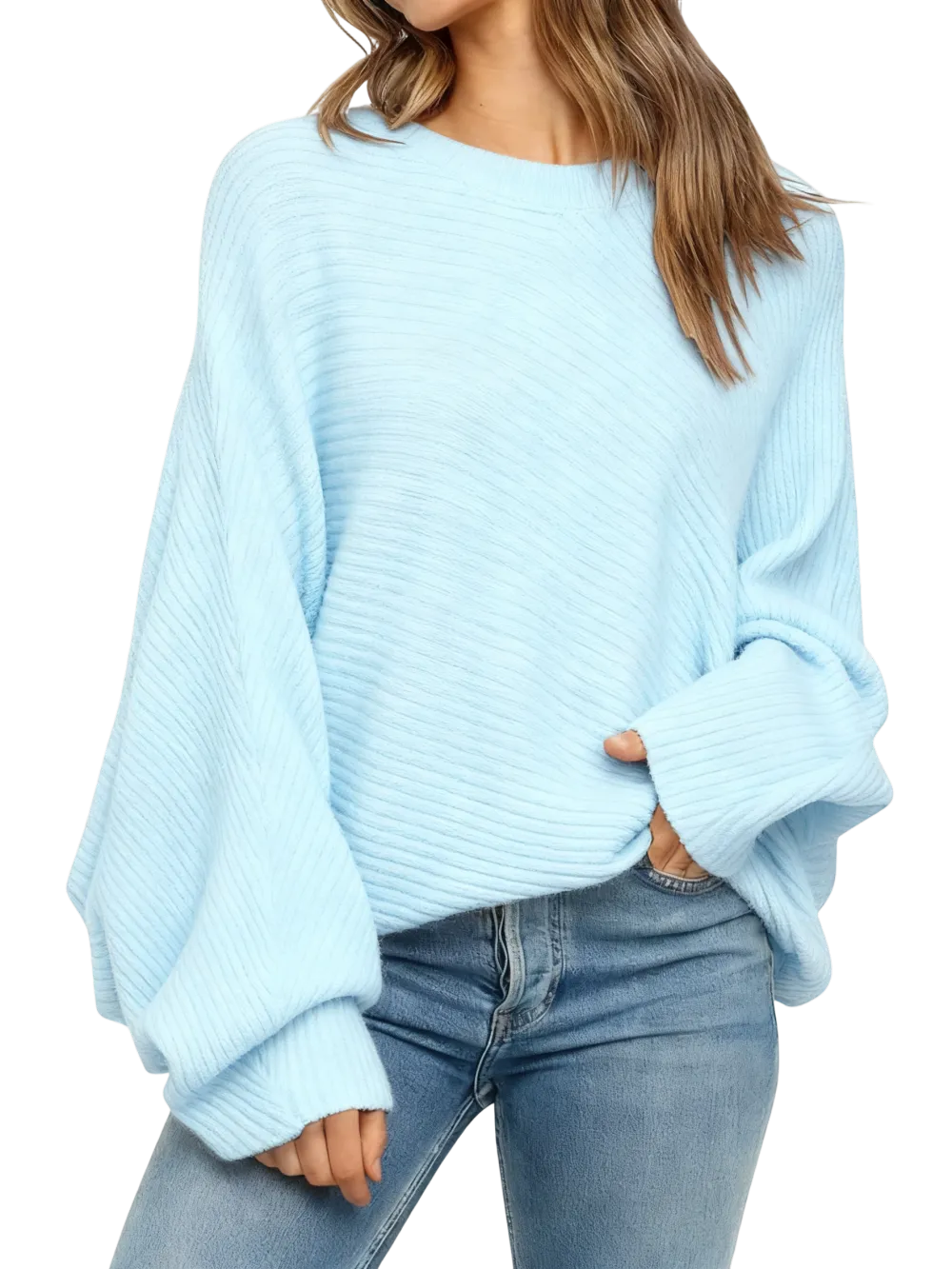 Women's Round Neck Long Sleeve Sweater