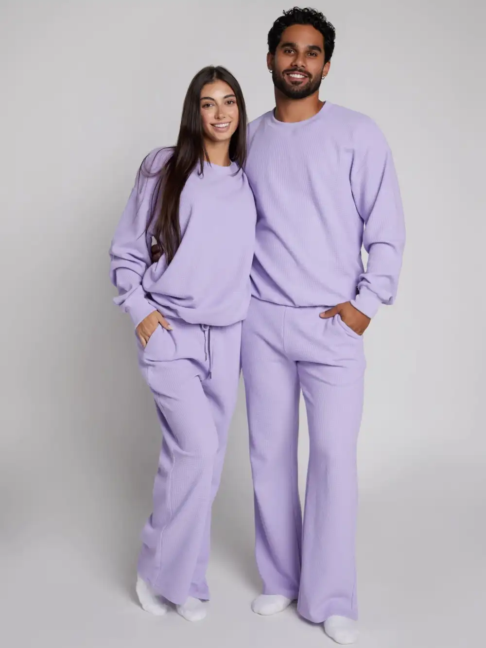 Waffle Lounge Long Sleeve Lounge Set