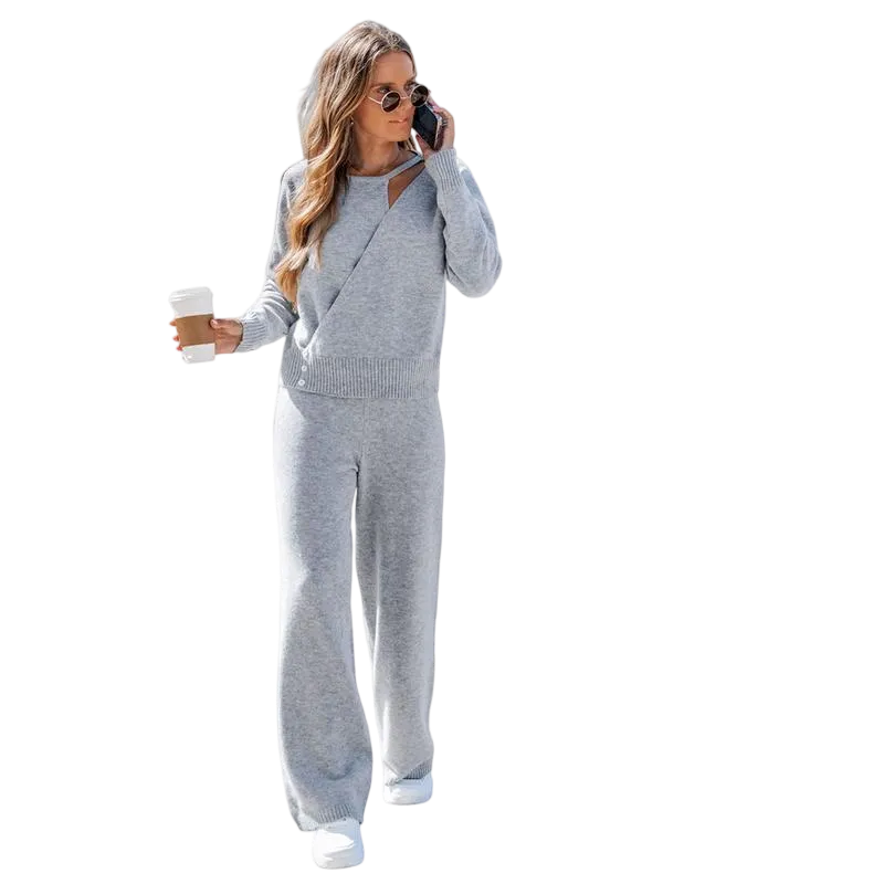 Women's Fashion Sweater and Trousers Two-Piece Set
