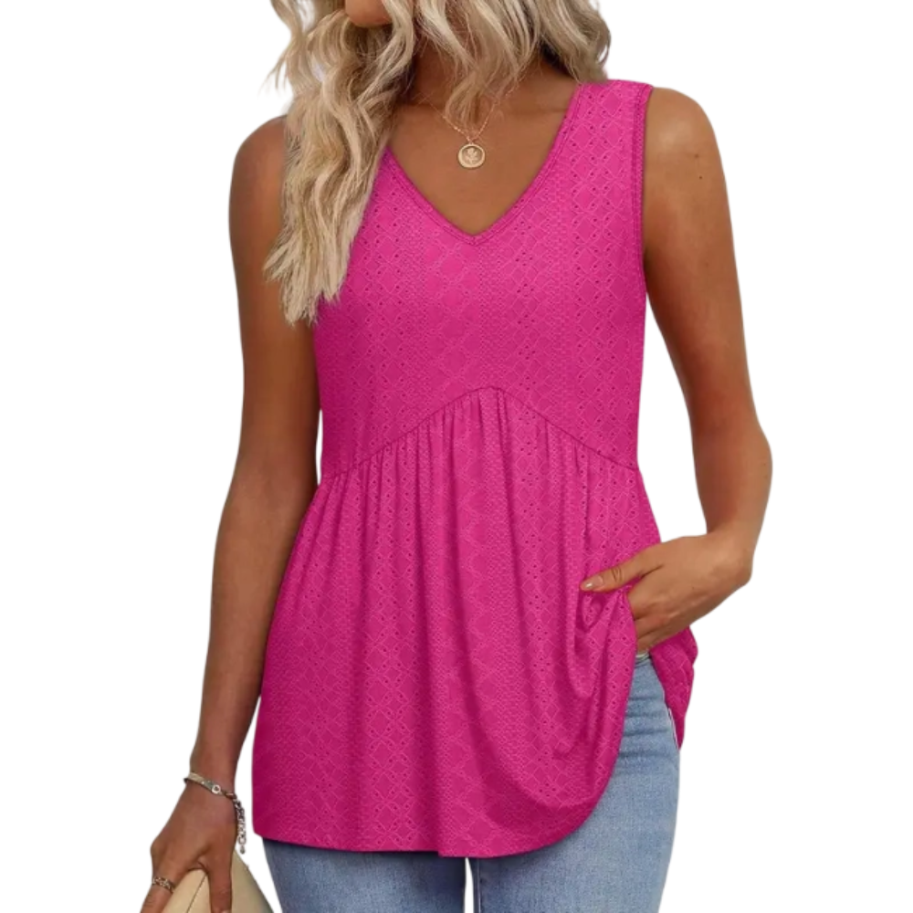 Womens Tank Tops  Flowy Peplum Tops for Women Dressy Sleeveless V Neck