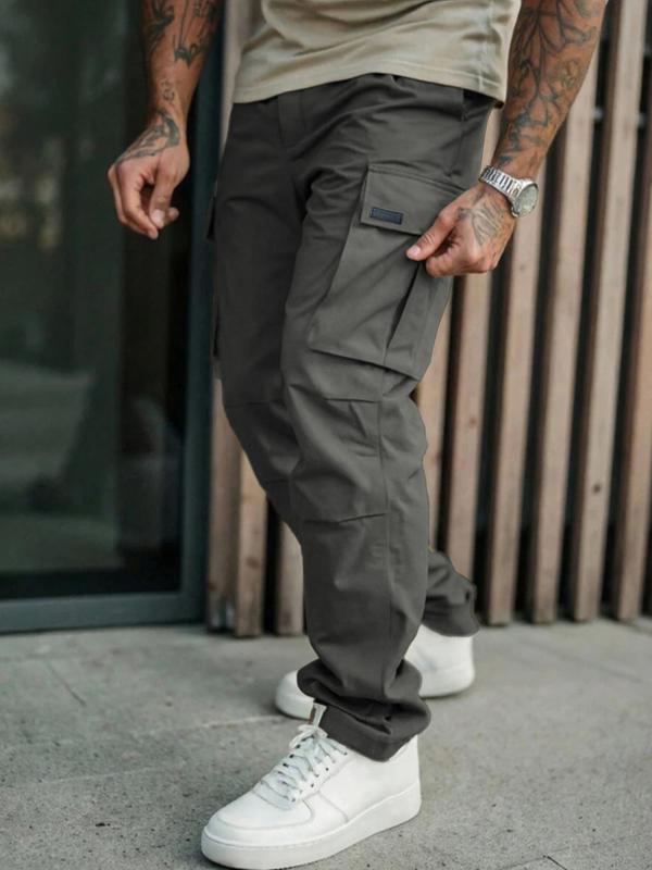 Men's Casual Cargo Pants in Woven Fabric, Spring & Fall Wear, Comfortable Fit, Stylish Design for Daily Use, Casual Outdoor Trouser