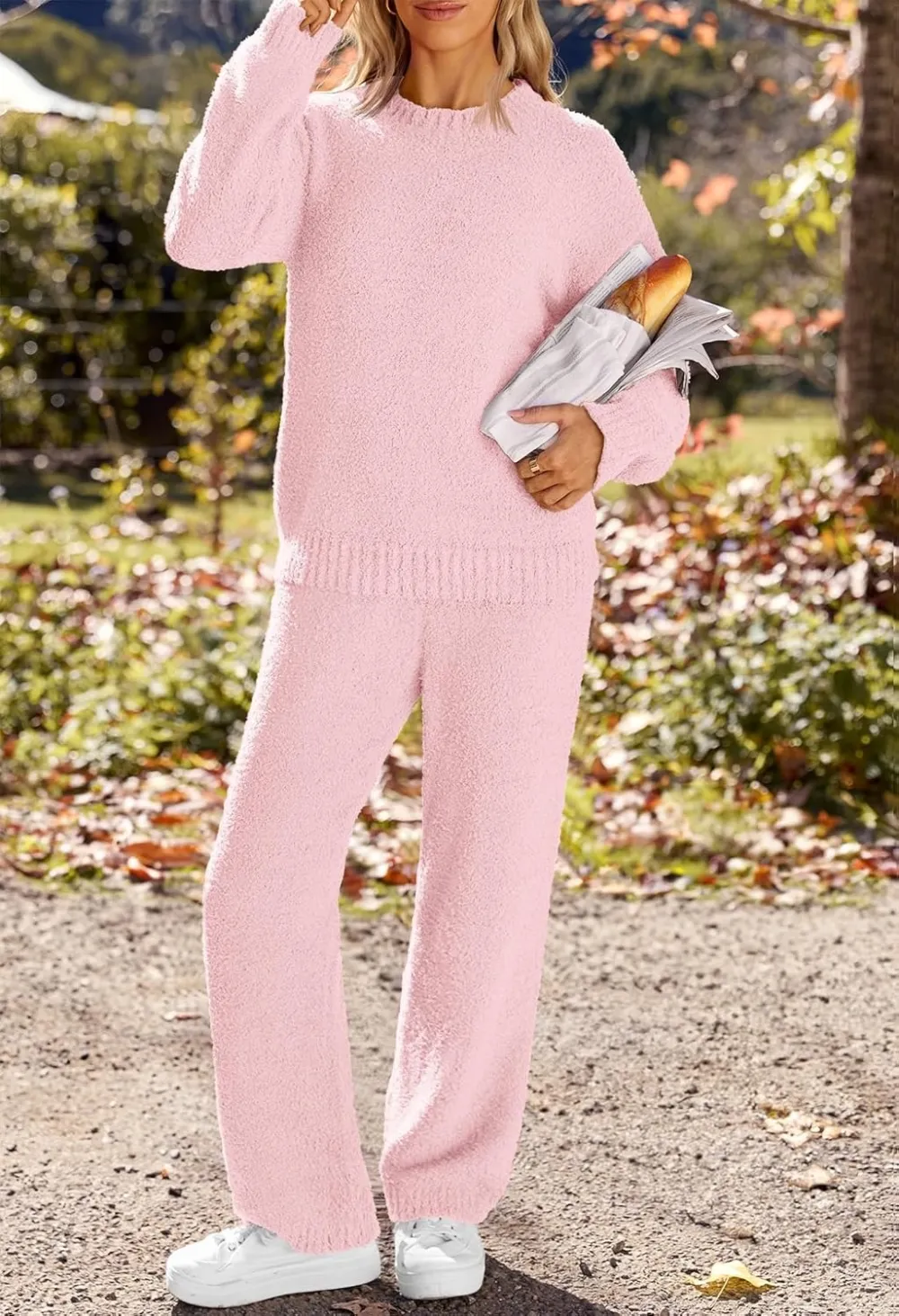 Womens Pajama Sets 2025 Fall Lounge Sweater Set