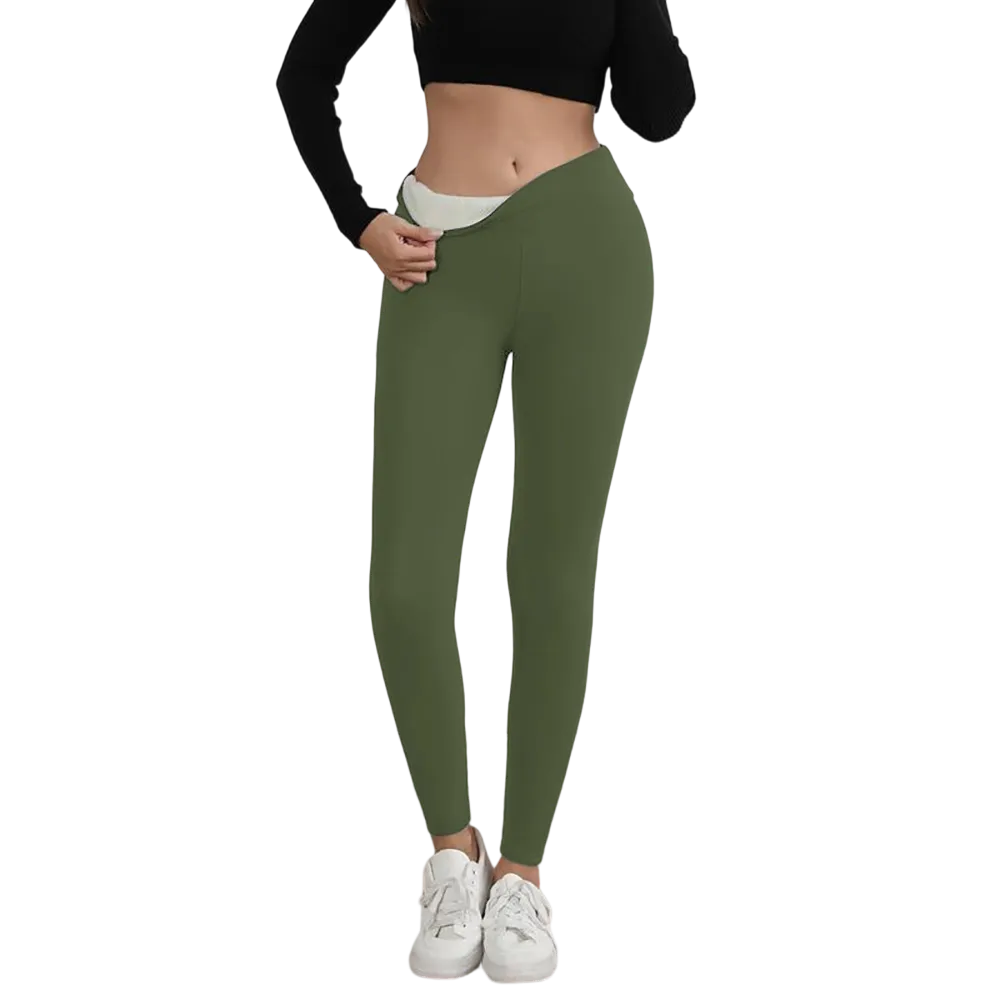 Winter Warm Fleece Lined Leggings High Waist Women's Casual Riding Workout Wear for Yoga