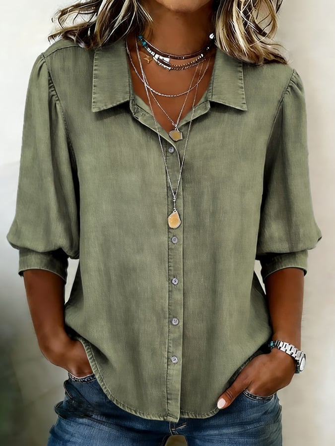 Women's Retro Cotton Linen Shirt- Fast Shipping