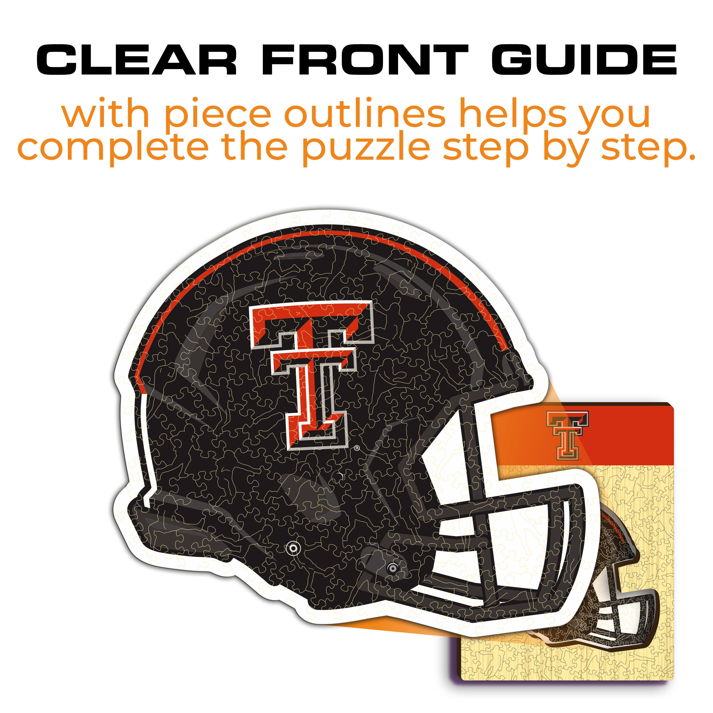 Texas Tech University Helmet - Wooden Puzzle