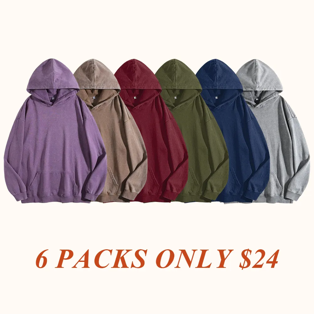 Women's Oversized Acid Wash Cotton Hoodie