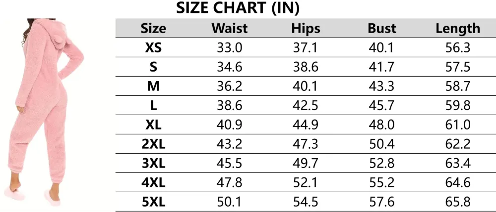 Women's Solid Zipper Hooded Plush Pajama Jumpsuit