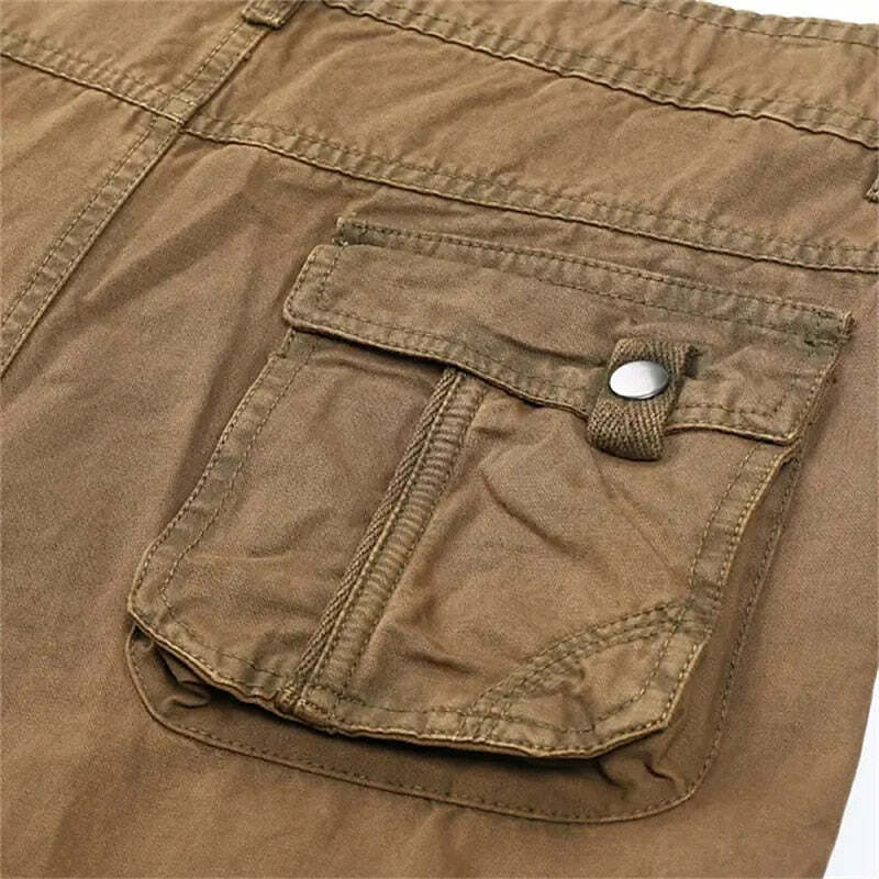 Men's Multi Pocket Plain Breathable Moisture Outdoor Daily Camping & Hiking Pants (Belt Included)