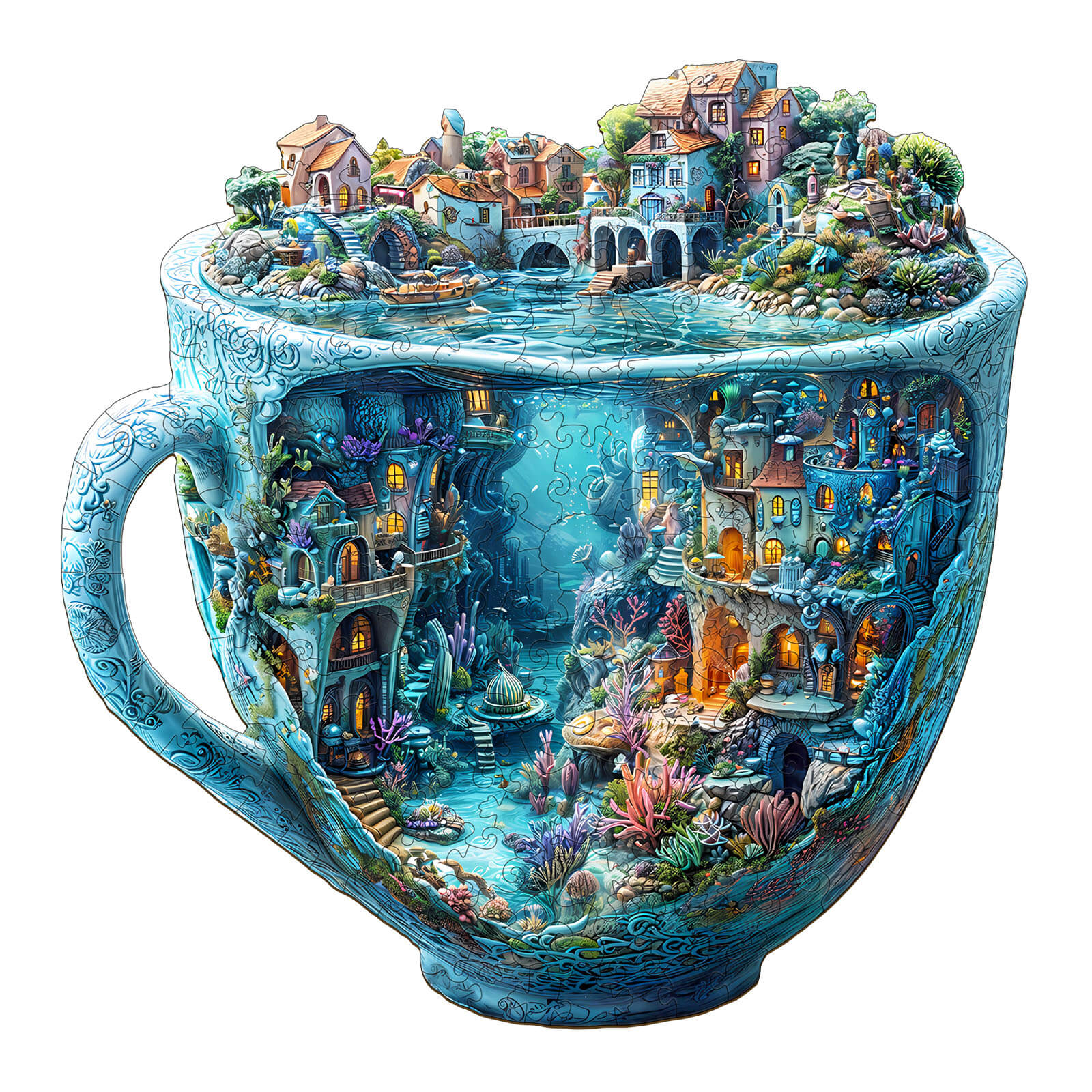 Ocean Mug Wooden Jigsaw Puzzle