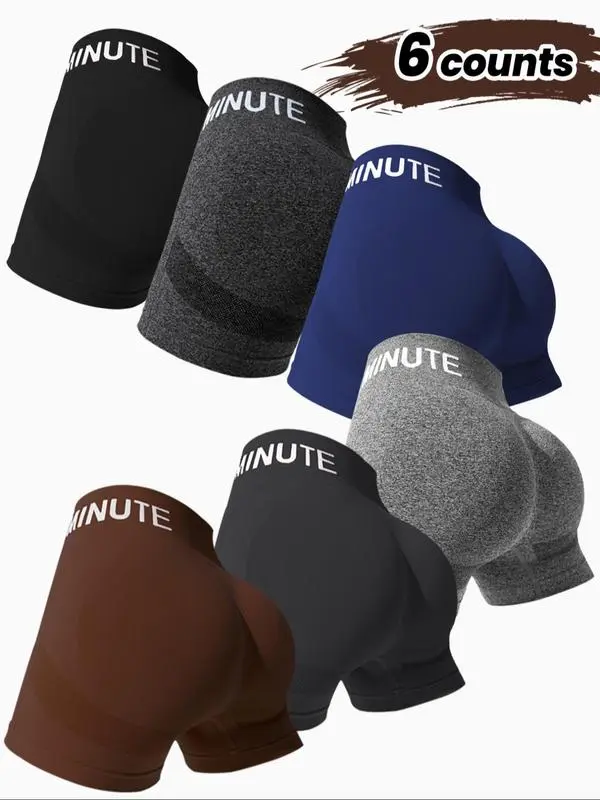 Women's Letter Print High Waist Athletic Sports Shorts (Less than $3!)