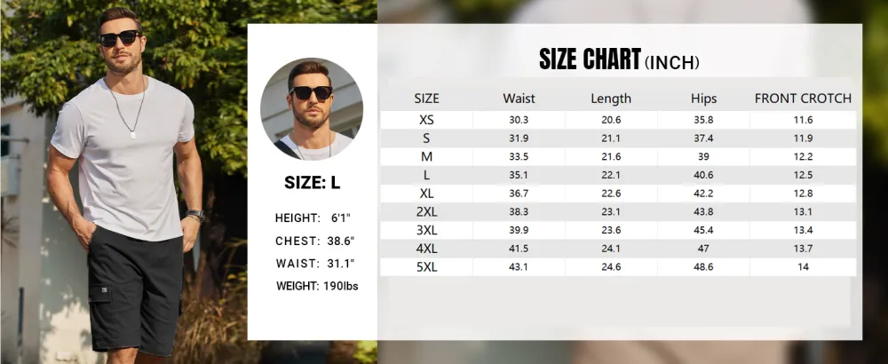 🔥8-PACK $24-Men's Pockets Drawstring Cargo Shorts