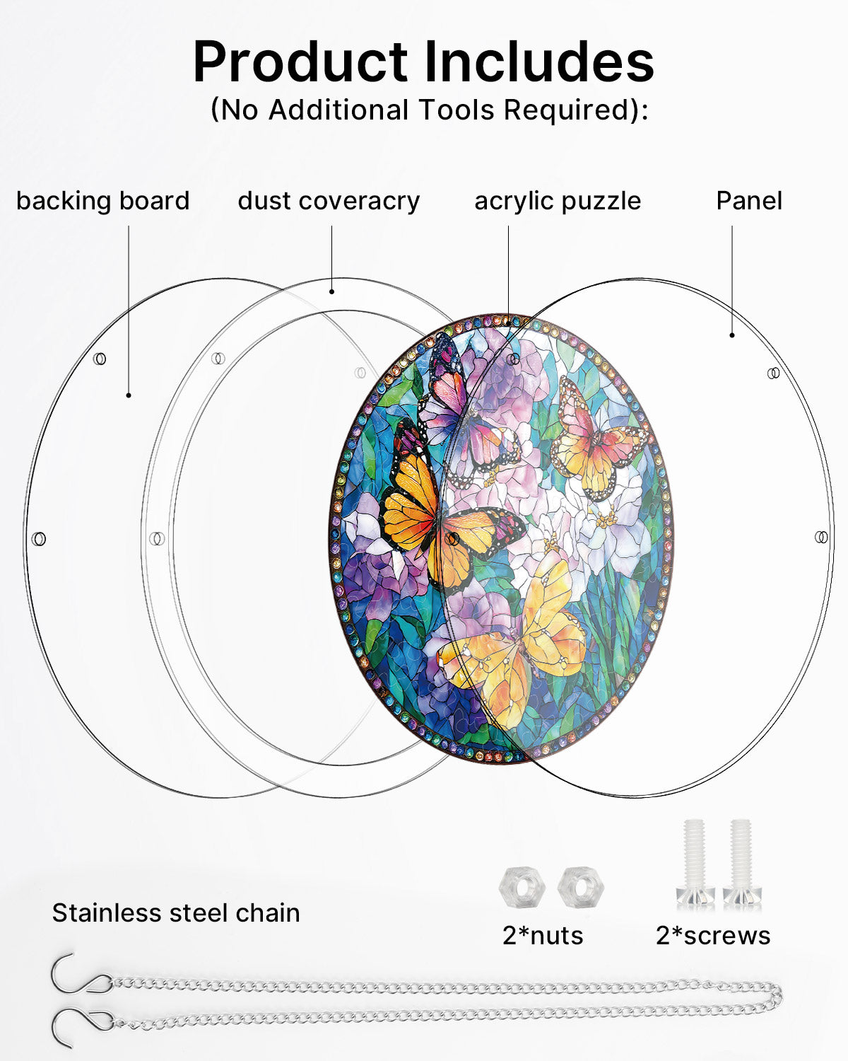 Butterflies in Bloom Light Suncatcher-Acrylic Window Art