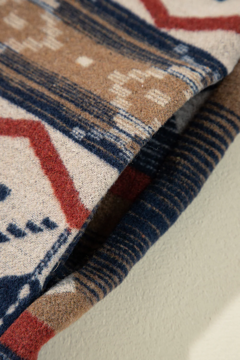 Western Aztec Collared Button-up Sweatshirt