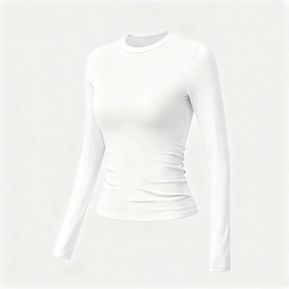 Sports Tee And Long Shirt Round Neck Slim T-shirt