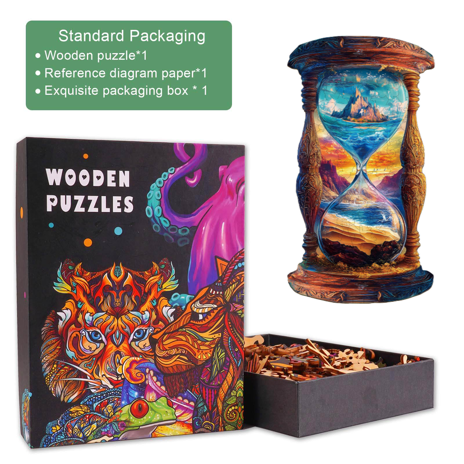 Hourglass Wooden Jigsaw Puzzle