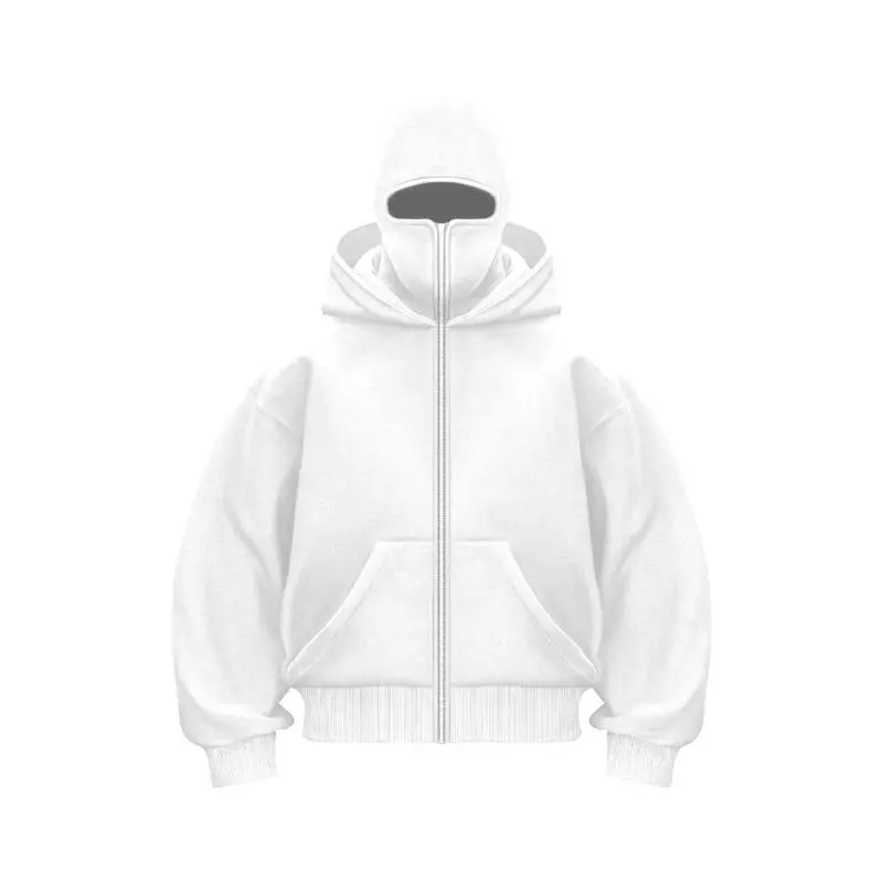 🖤Balaclava Jacket Double Layer Street Hoodie Jacket