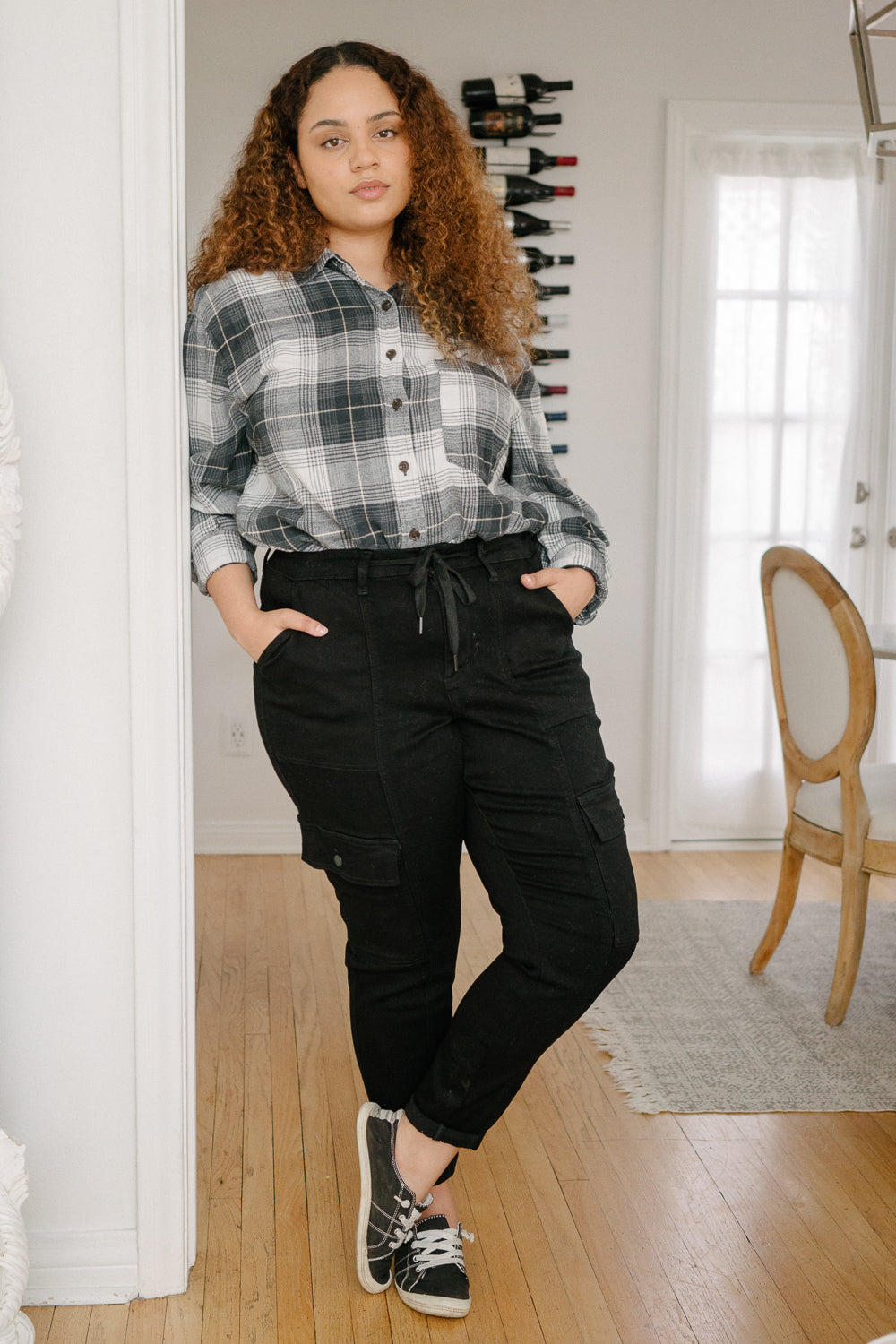 Celeste High Rise Cuffed Cargo Joggers - PLUS