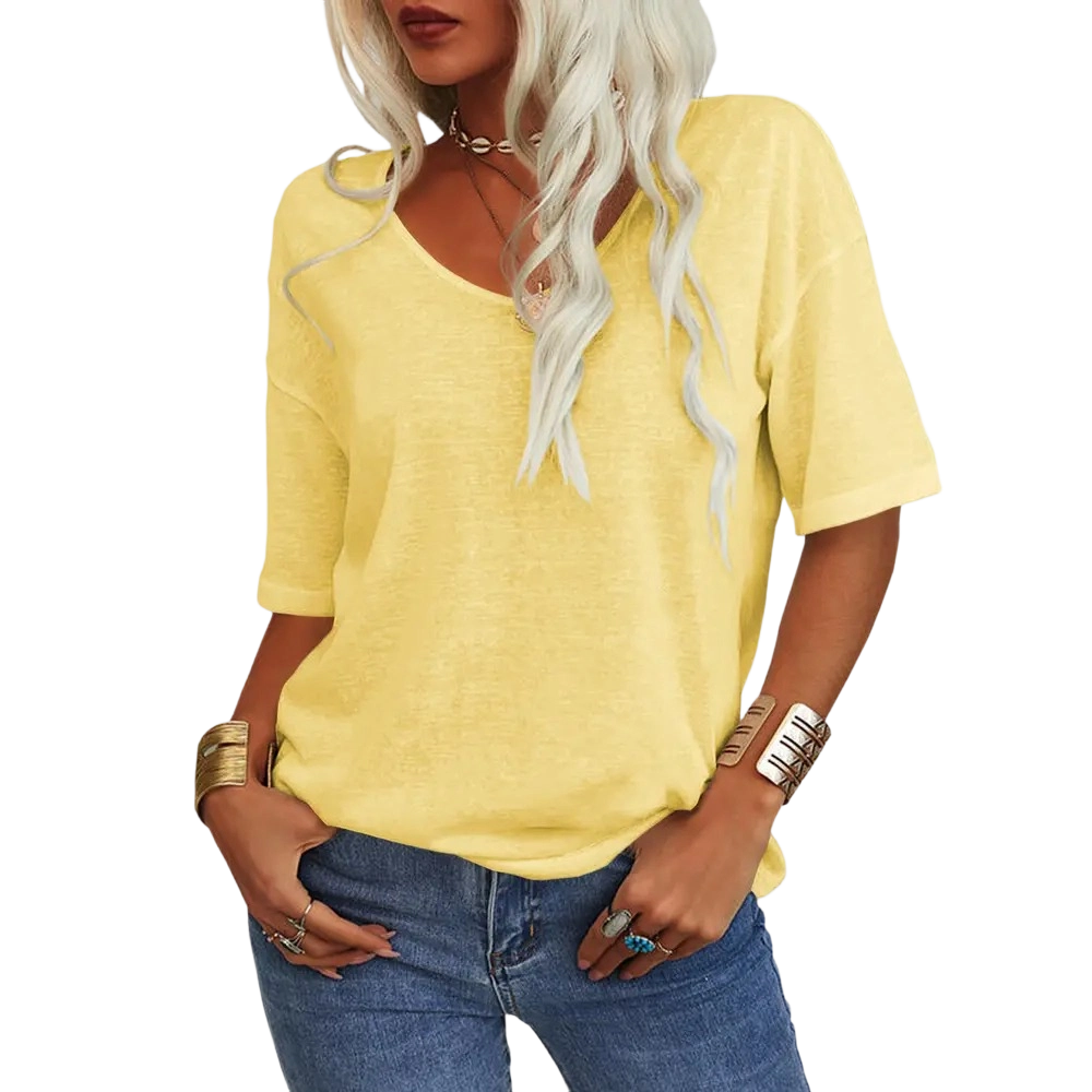 🌟🌟Women’s Soft V-Neck Casual Loose Fit T-Shirt