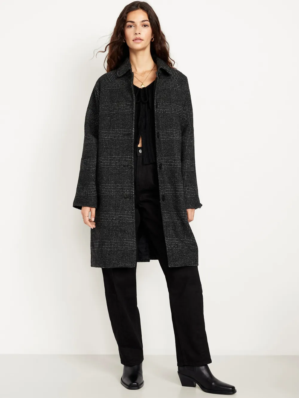 Relaxed Button-Front Mac Coat