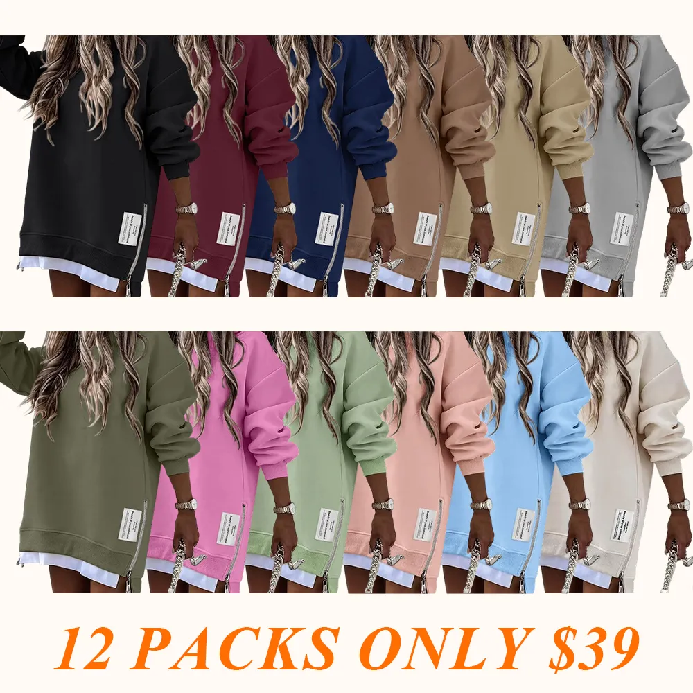 Womens Long Sleeve Pullover Sweatshirt