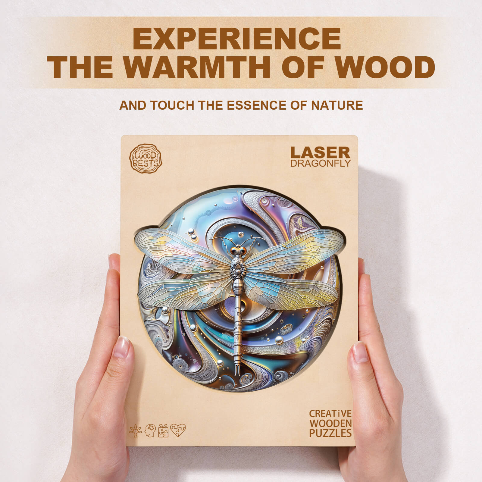 Laser Dragonfly Wooden Jigsaw Puzzle
