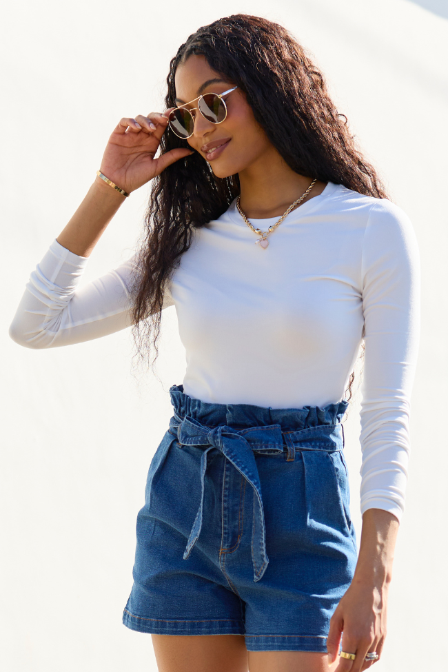 Andie Ivory Long Sleeve Tee