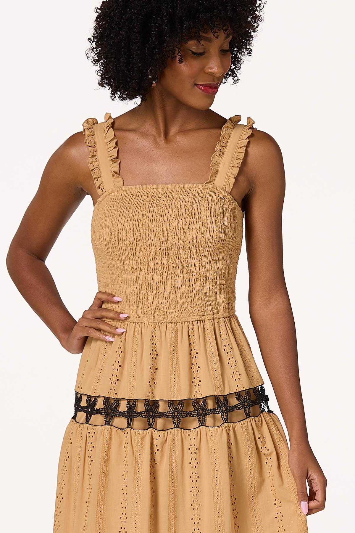Smocked Eyelet Lace Dress