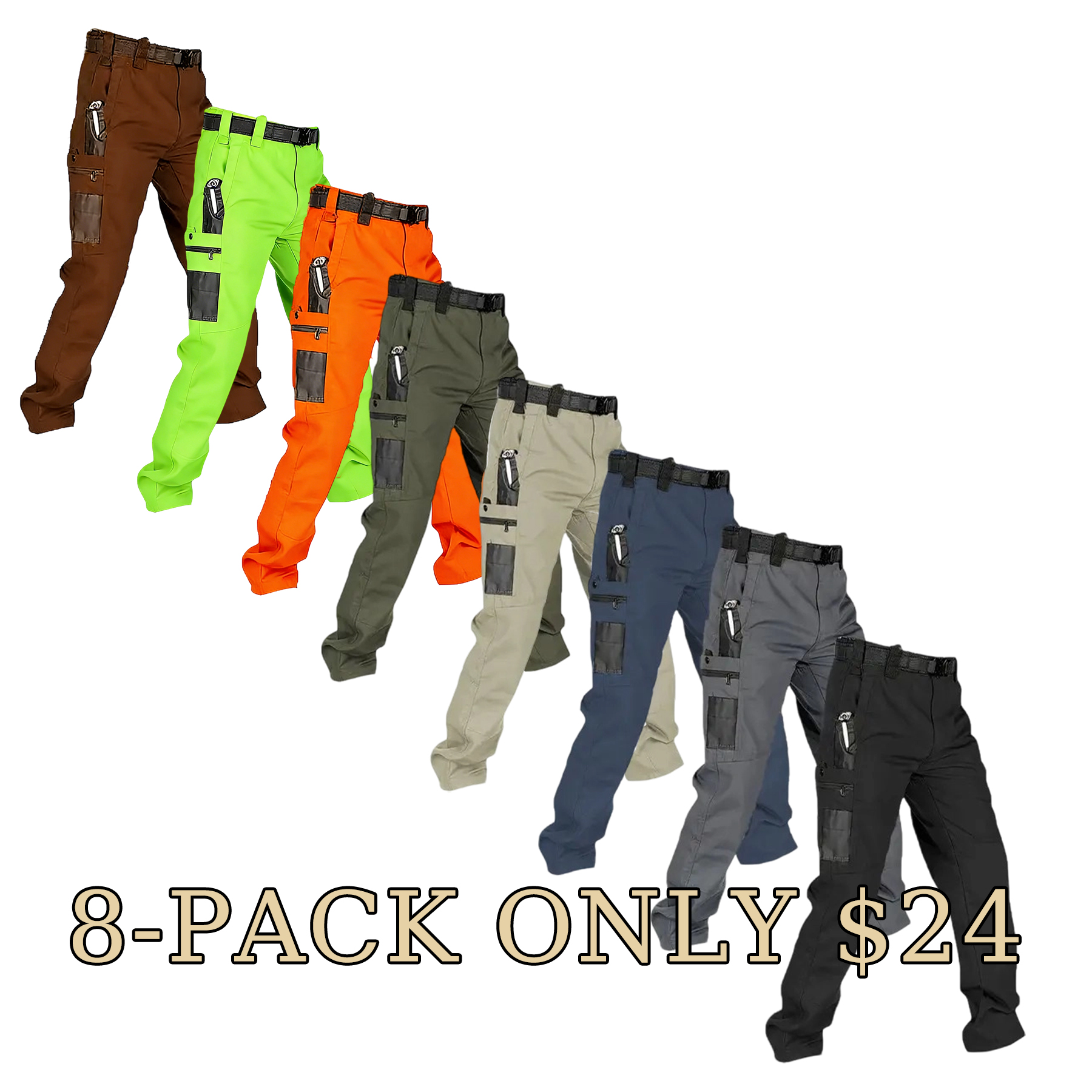 Men's Waterproof Tactical Pants – Multi-Pocket Utility Fit