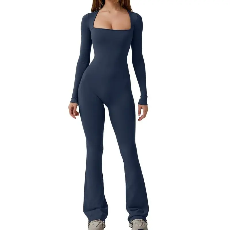 Jumpsuits for Women Square Neck Wide Leg