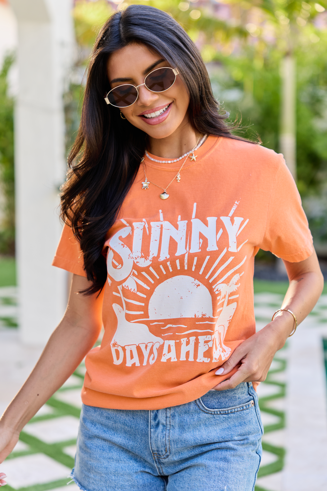 Sunny Days Ahead Orange Graphic Tee