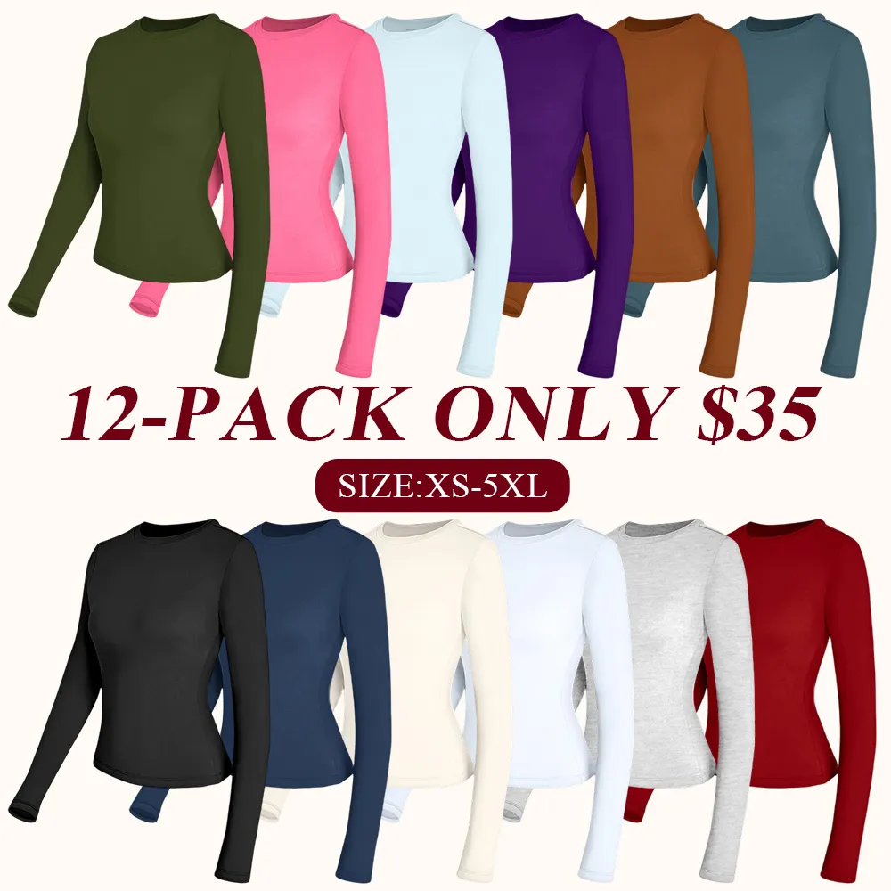 Women's long-sleeved shirt, basic crop top