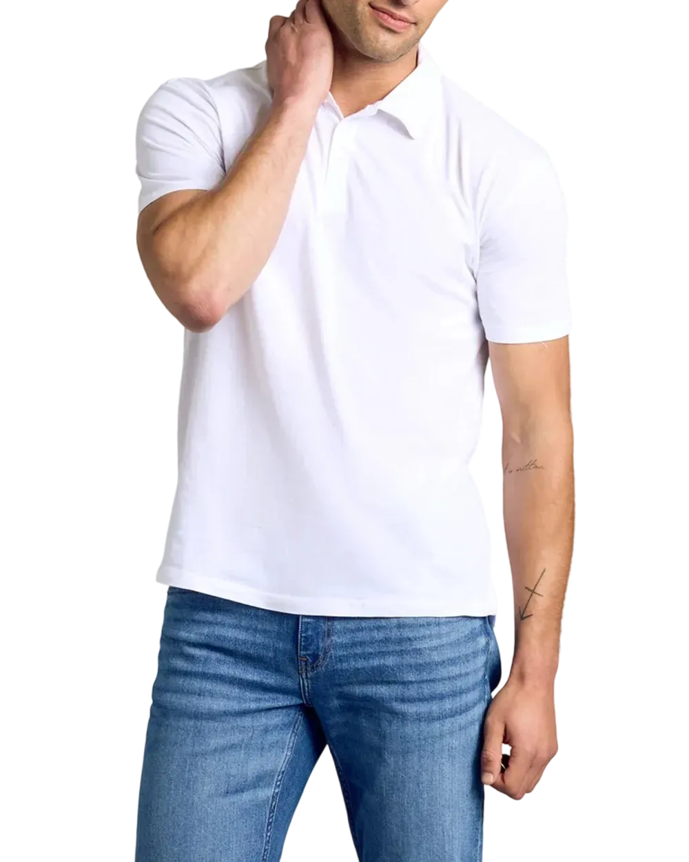 LA Men'S Casual Business POLO Shirt, Breathable Pique Fabric,Classic Polo