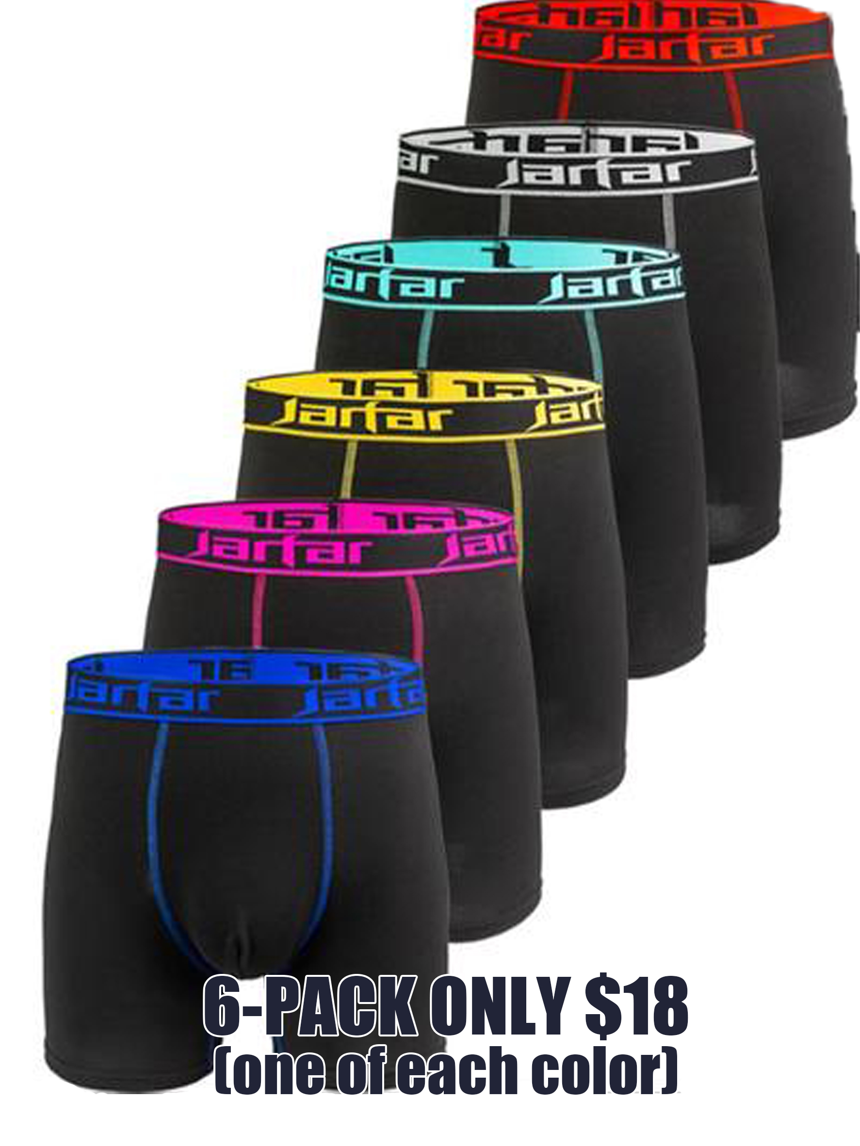 Men’s Breathable Stretch Boxer Briefs with Letter Waistband