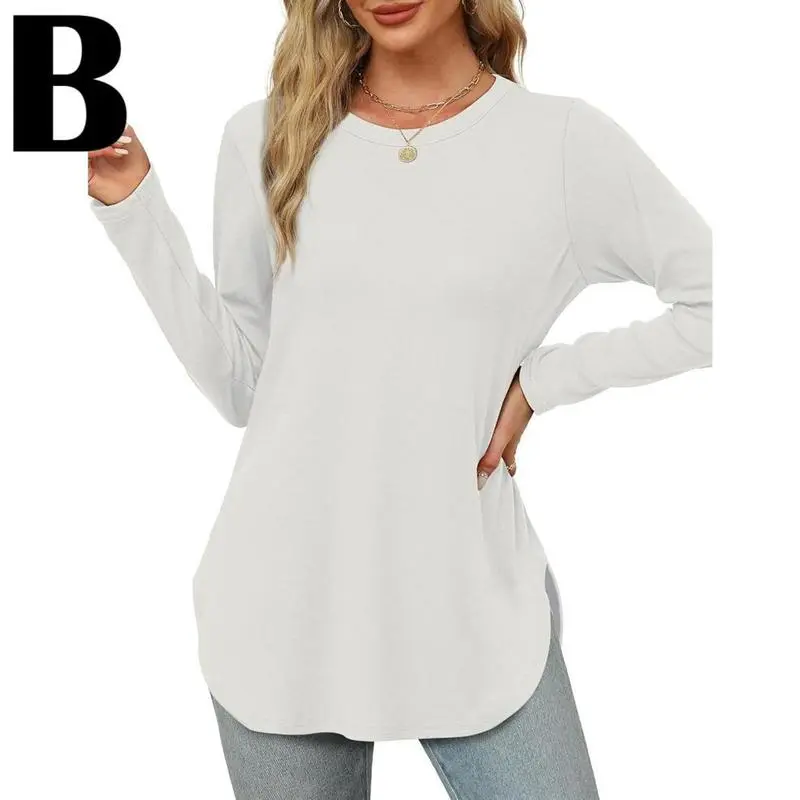 Womens Tunic Tops to Wear with Leggings Long Sleeve Thumb Hole Shirts