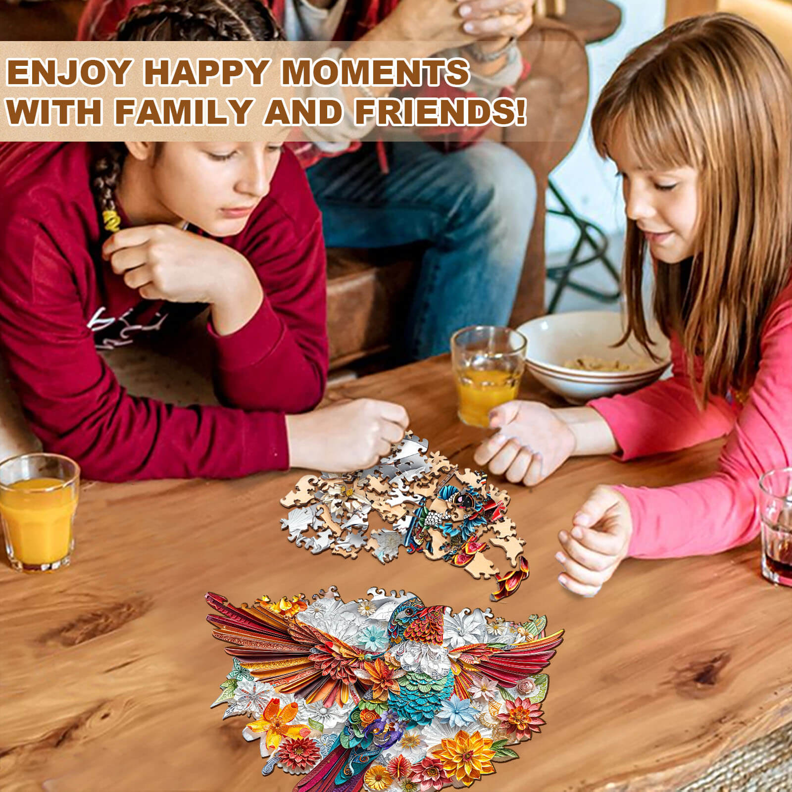 Confetti Hummingbird Wooden Jigsaw Puzzle