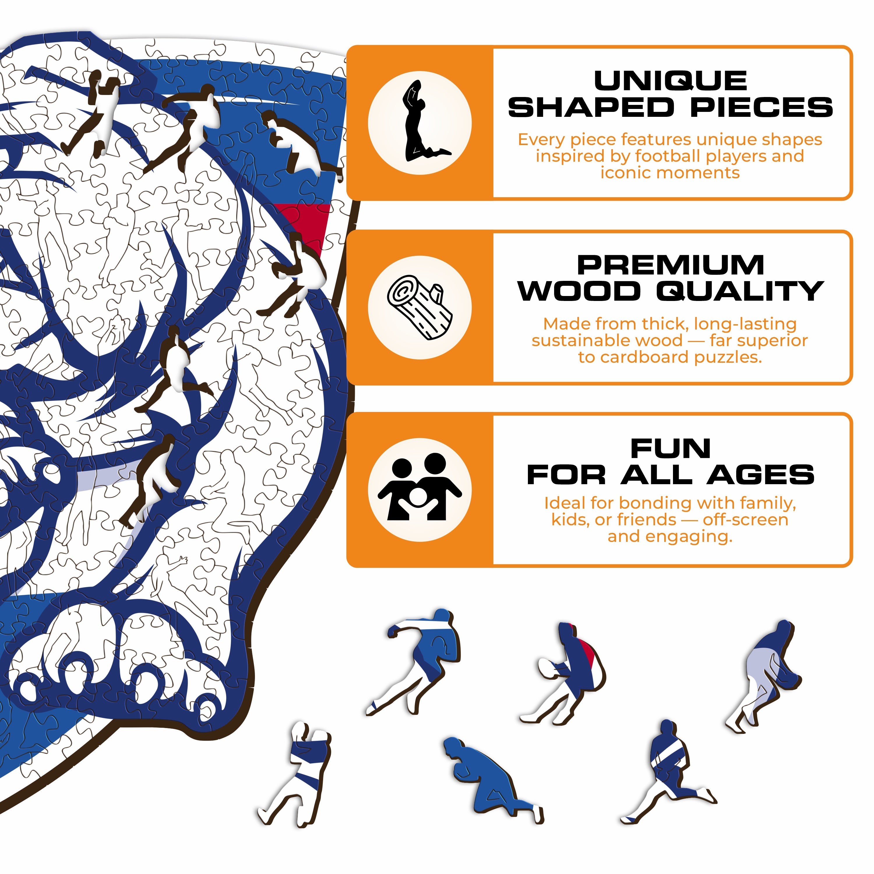Western Bulldogs Logo - Wooden Puzzle